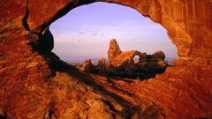 Landscapes window arch Utah north national park turret Arches 