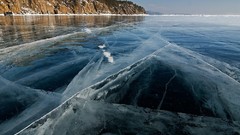 Landscapes winter Mountains ice lakes E3