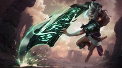 Landscapes woman armor white hair runes Swords League of 