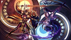 League of Legends Diana Women Fighting artwork video games