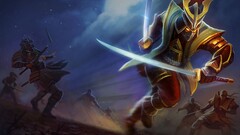 League of Legends Shen warrior fantasy art video games samurai
