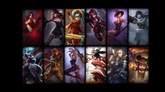 League of Legends shyvana riven ahri morgana Nidalee Sona 