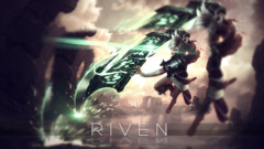 League of Legends video games riven fantasy girl warrior