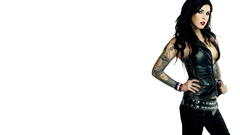 Leather brunettes tattoos woman