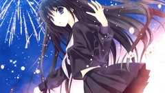 Leaves fireworks long hair school uniforms Hiro Suzuhira