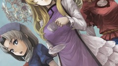 Leaves food plates dress chandelier hats cookies goddess red 