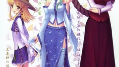 Leaves Games text snakes white background hats goddess red eyes 