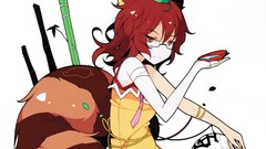 Leaves glasses white background sitting Ropes brunettes short 