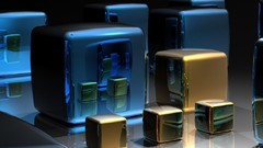 Leaves nature cubes purple woman abstract digital art fantasy 