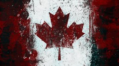 Leaves sign Canada Flags symbol Canadian flag