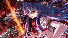 Leaves stones fire weapons peach hats red eyes Ribbons Swords 