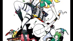 Leaves weapons Katana Army crystals chest white background 