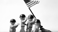 Lego parody monochrome American