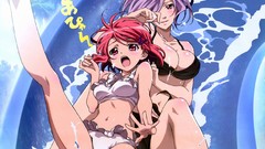 Legs bikini cleavage purple