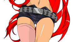 Legs redheads bra cleavage