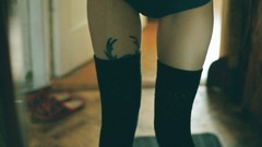 Legs stockings panties black panties amateurs body parts