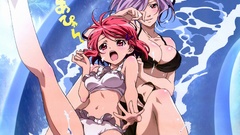 Legs water bikini cleavage