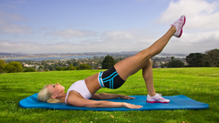 Legs woman grass yoga