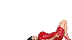 Legs woman latex Aria