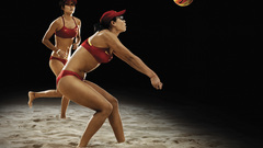 Legs woman sand China