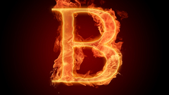 Letters flames fire Typography