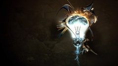 Light abstract bulb shapes