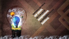 light bulb digital art Typography Flowers hot air balloons