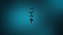 Light bulbs stick figures