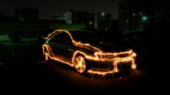 Light cars Photo manipulation digital art light painting