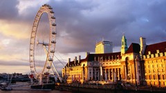 Light England evening falls hall London Eye