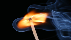 Light fire black background