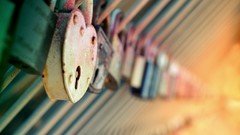 Light lie Locks shapes artwork depth of field padlock