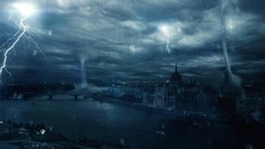 Light Lightning storm hurricane budapest hungary rivers 