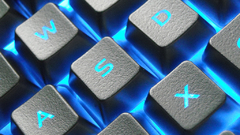 Light neon keyboard Buttons