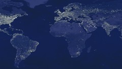 Light night Earth globes