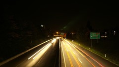 Light night roads switzerland
