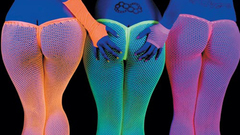 Light tattoos woman close-up