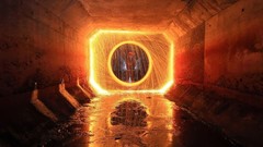 Light tunnel fantasia HDR Photography long exposure light 