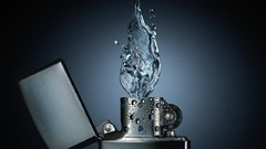 Light water flames dark