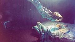 Light woman flying fashion Photo manipulation Astral 