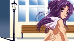 Light woman windows chairs Anime Clannad school anime girls 