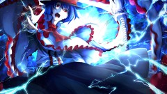 Lightning power electricity hats red eyes Ribbons bows 