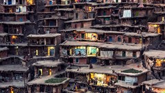 Lights architecture houses iran masoleh