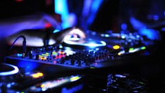 Lights DJ night view Allen and Heath cdj-2000