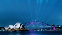 Lights dusk Australia sydney opera house harbour bridge opera 