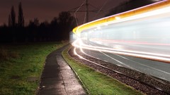 Lights germany tram night sky trainway
