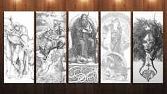 Lights gods Wood thor Vikings Norse loki odin wood texture 