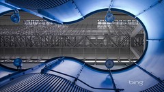 Lights Japan ceiling Kyoto architecture curved bing train 