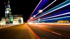 Lights London streets long exposure neon art