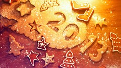 Lights new year December christmas decorations happy new year